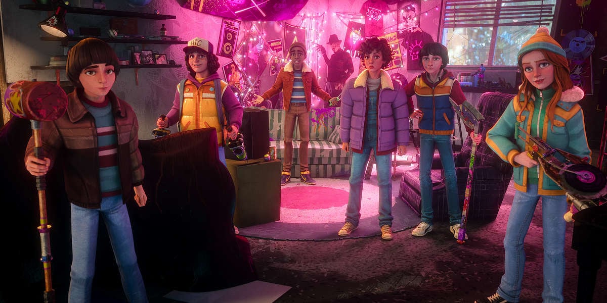Benjamin Plessala as Will, Braxton Quinney as Dustin, Elisha Williams as Lucas, Brooklyn Davey Norstedt as Eleven, Luca Diaz as Mike and Jolie Hoang-Rappaport as Max 