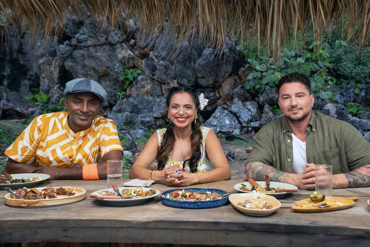 Judges Marcus Samuelsson, Maneet Chauhan, and Gabe Bertaccini