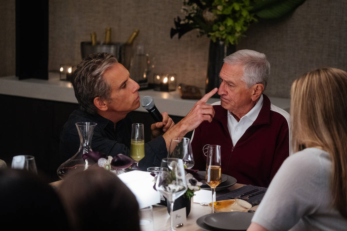 Greg Focker (Ben Stiller) and Jack Byrnes (Robert De Niro)