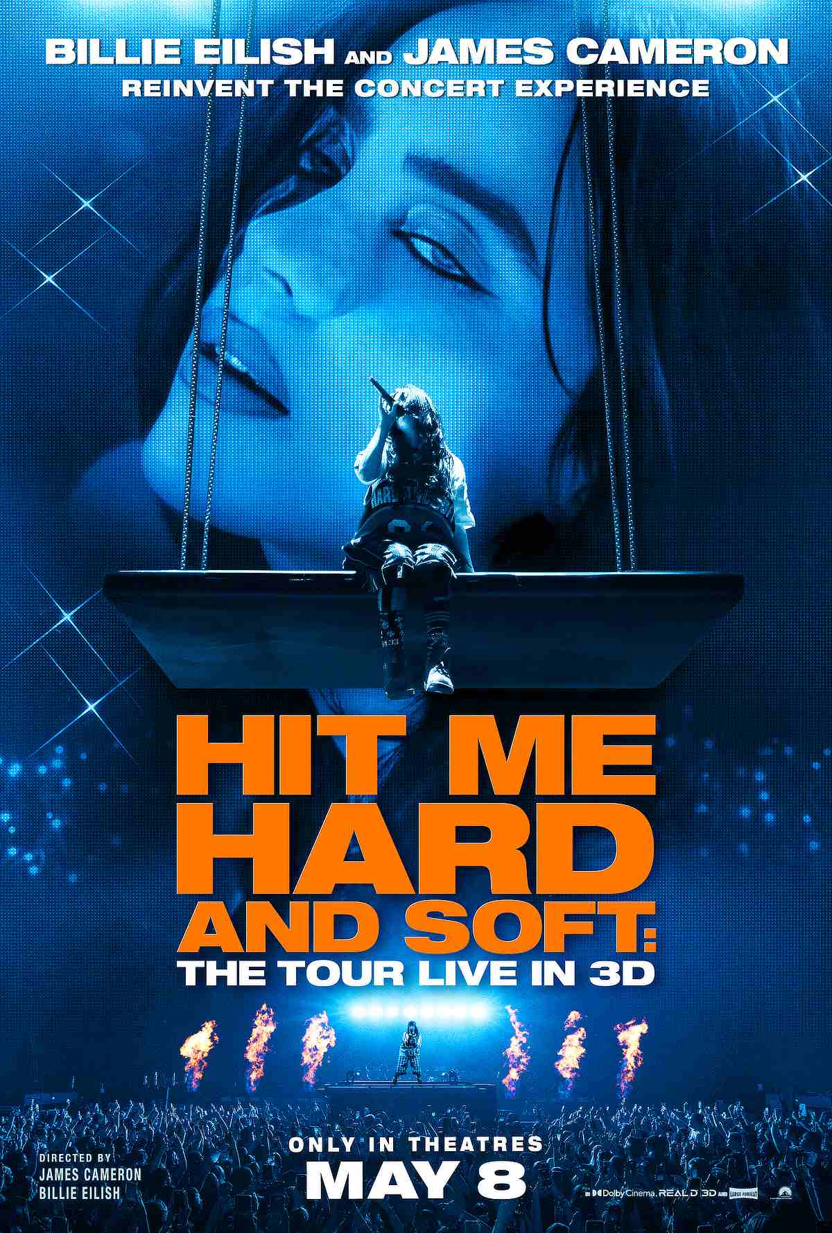 Presented in immersive 3D, the film is directed by Academy Award winners James Cameron and Billie Eilish