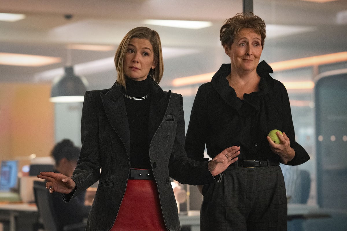 Rosamund Pike as Alex Fox and Fiona Shaw as Felicity Chase