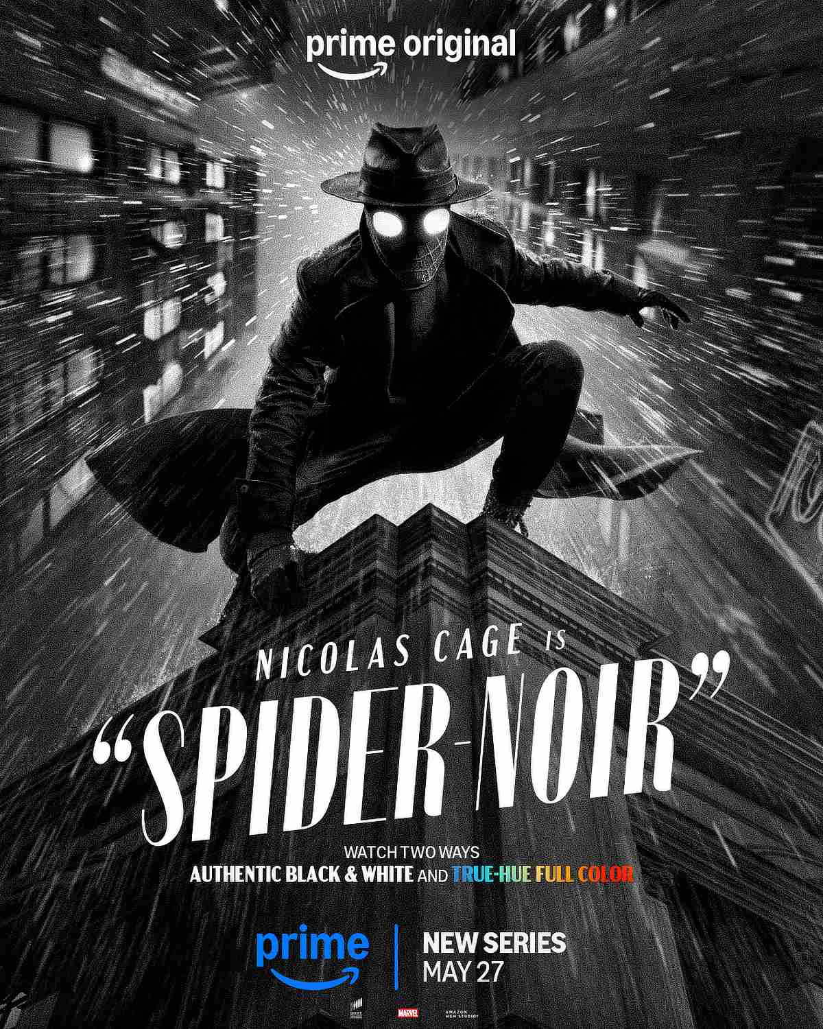 Spider-Noir black and white key art