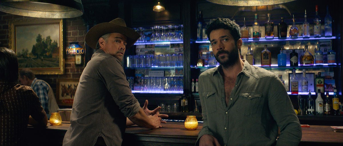 Josh Duhamel as Staten and Jack Schumacher as Yancy