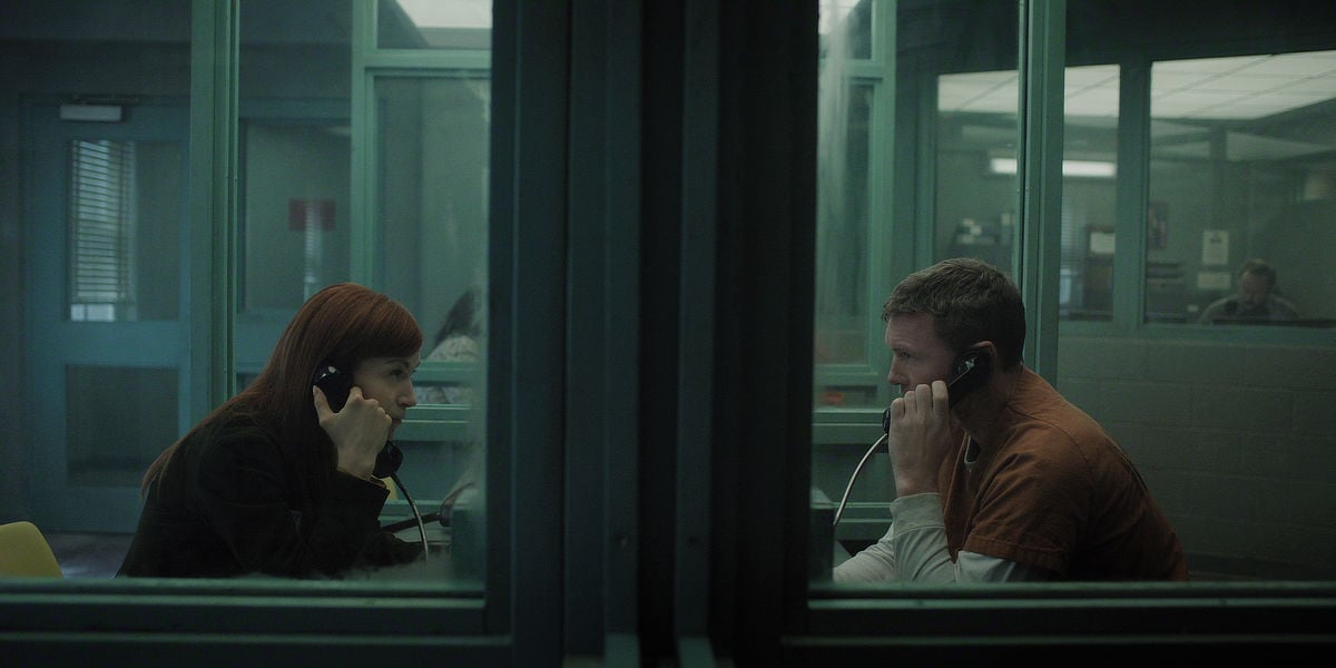 Britt Lower as Rachel Mills and Sam Worthington as David Burroughs
