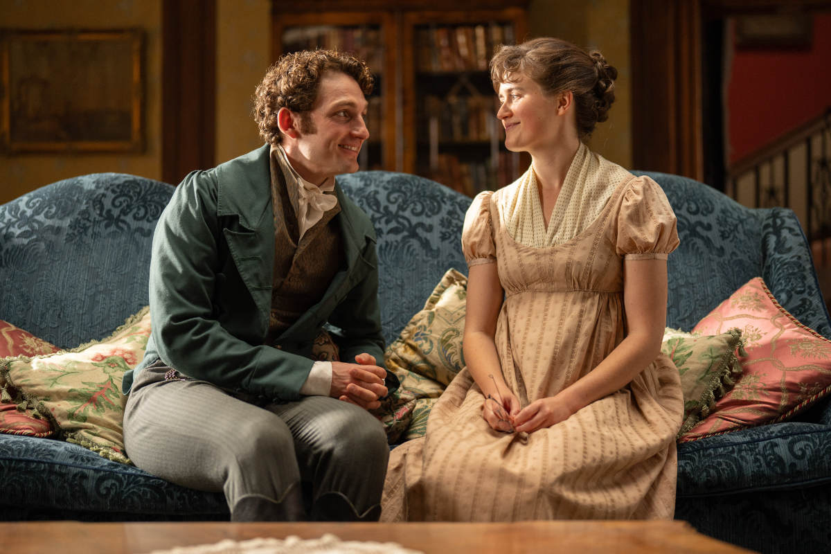 Ella Bruccoleri (Mary Bennet) and Laurie Davidson (Mr Ryder)