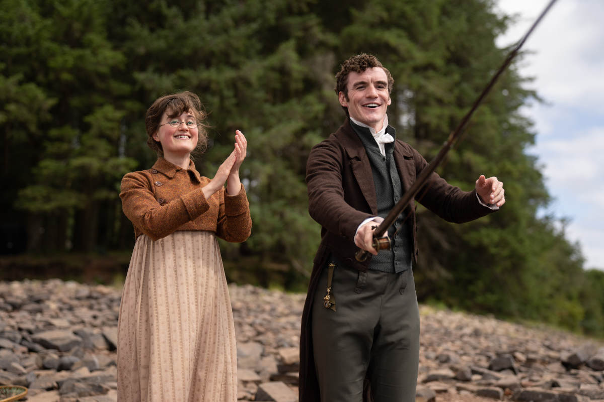 Ella Bruccoleri (Mary Bennet) and Dónal Finn (Mr Hayward)