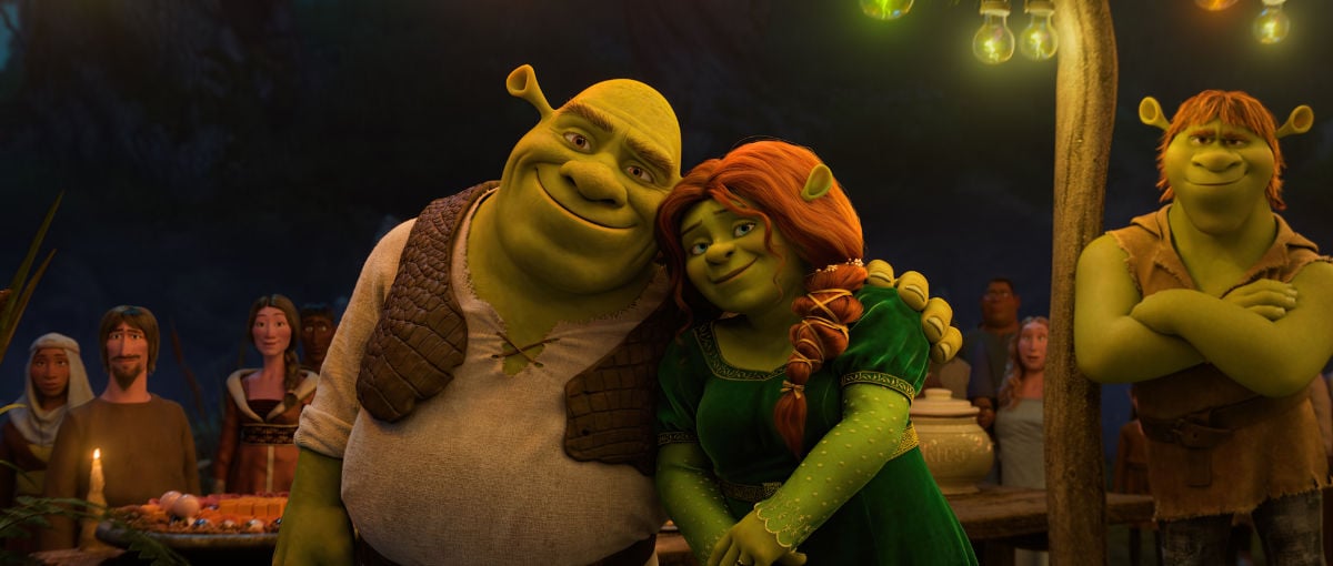 Shrek (Mike Myers), Fiona (Cameron Diaz) and Fergus (Marcello Hernandez)