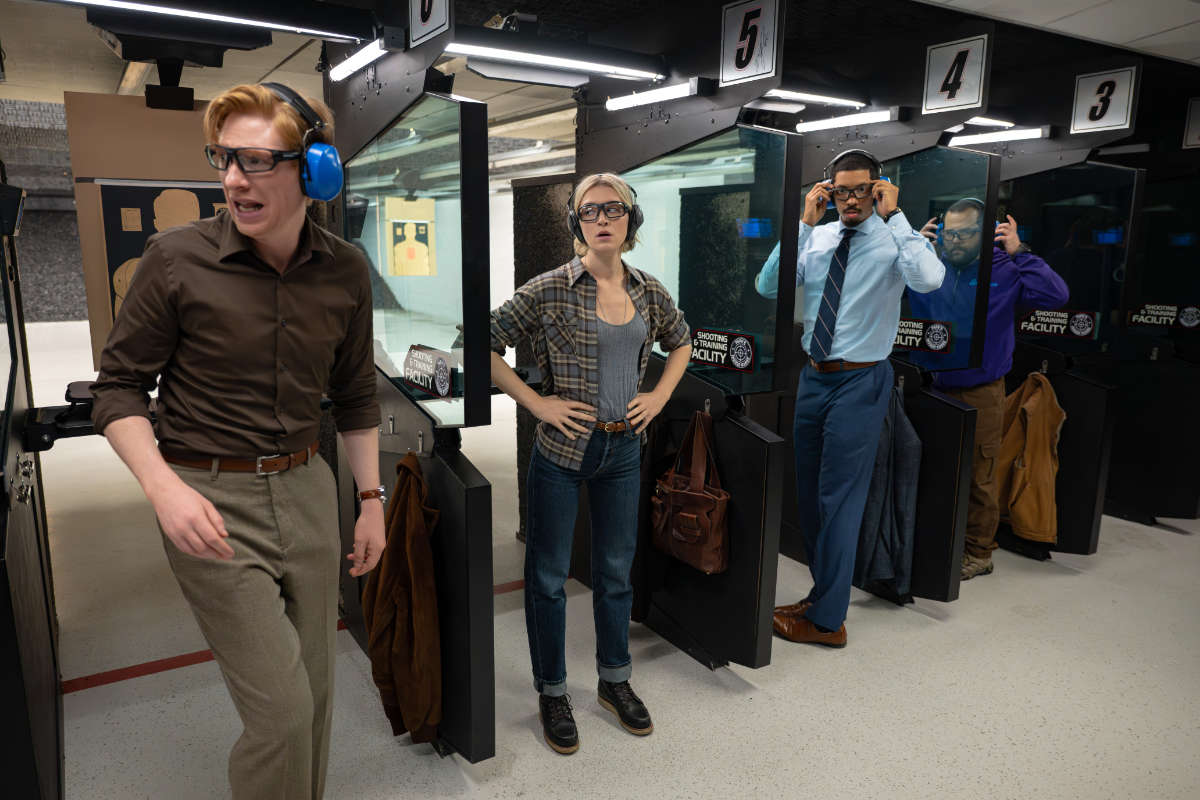 Domhnall Gleeson as Ned, Chelsea Frei as Mare, Melvin Gregg as Detrick, Eric Rahill as Travis