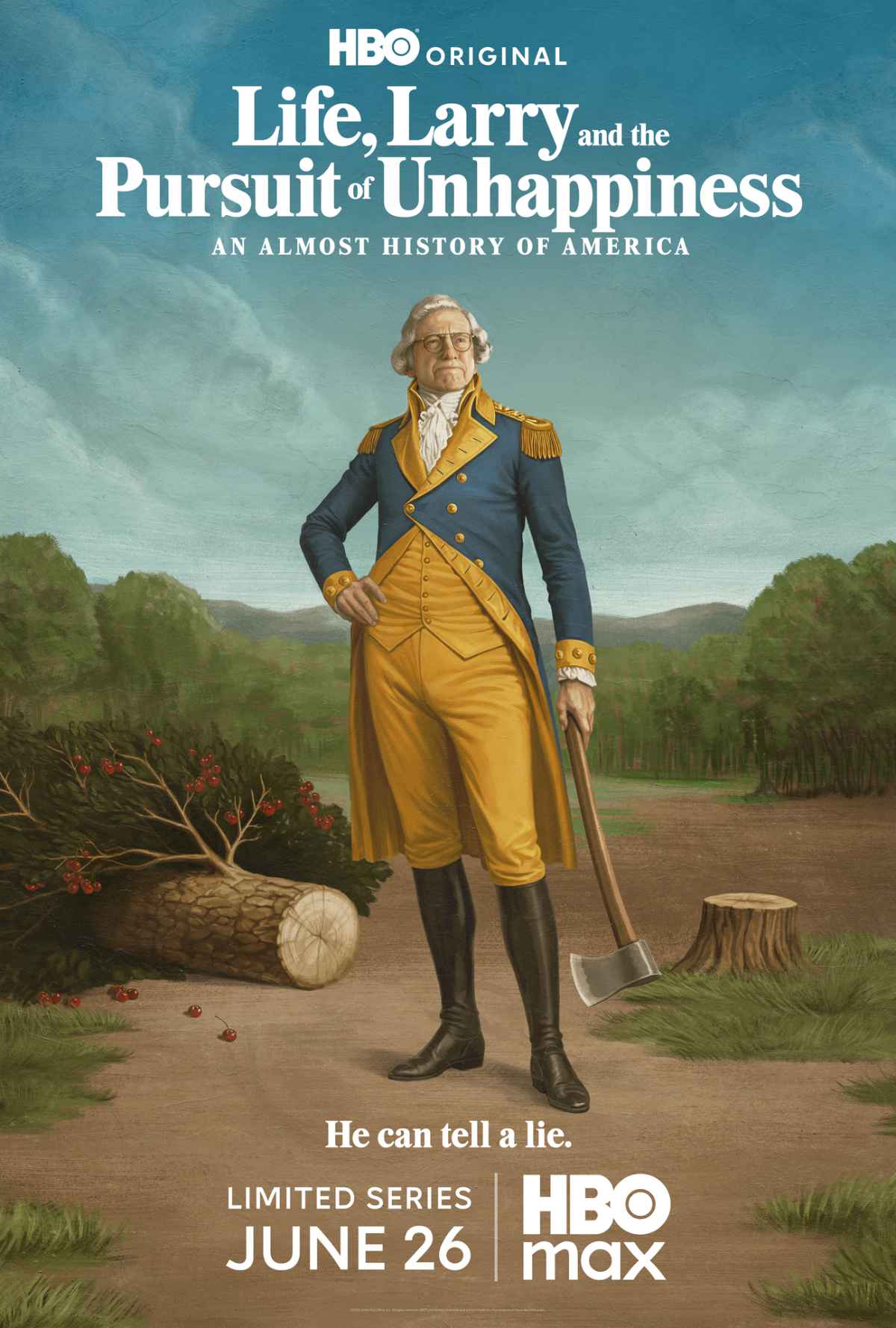 Life, Larry and the Pursuit of Unhappiness key art featuring Larry David