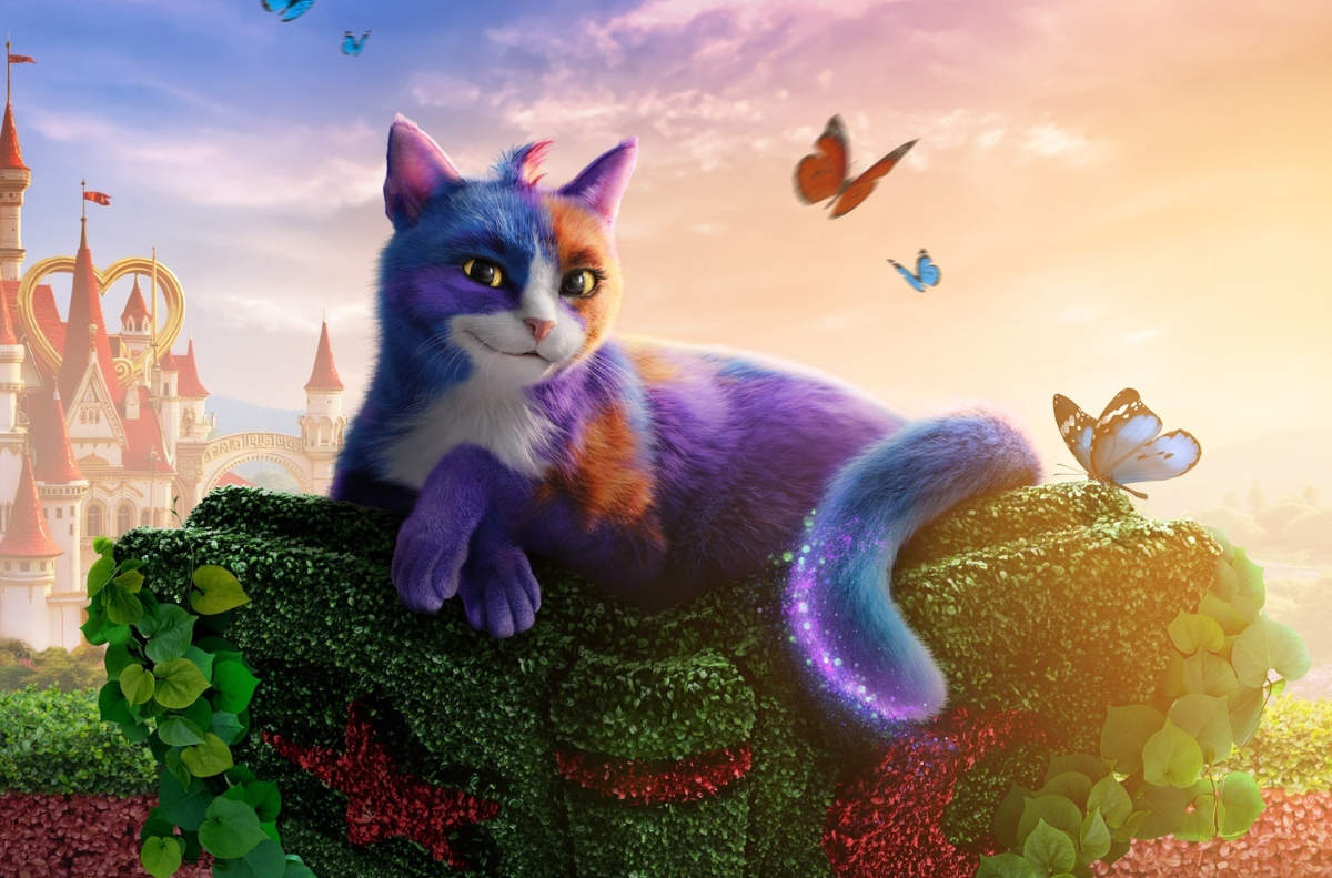Awkwafina voices Chessy the Cat in Descendants: Wicked Wonderland.