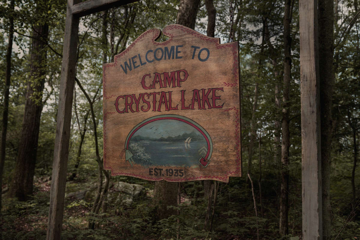 Camp Crystal Lake sign