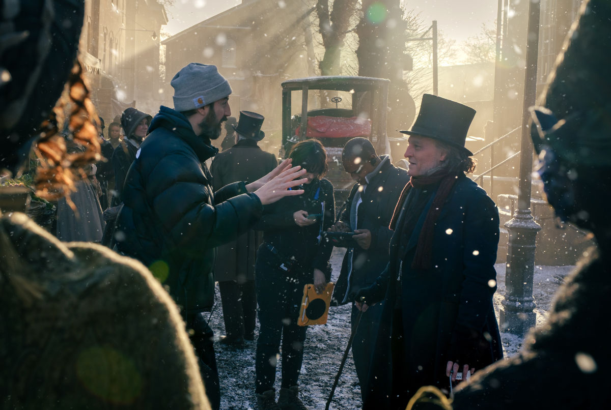 Director Ti West and Johnny Depp