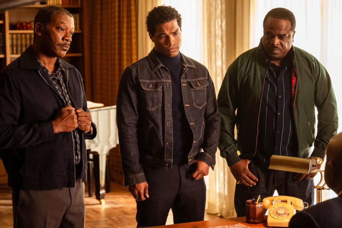 Erik LaRay Harvey as Chance, Rome Flynn as Frank Lucas, Markuann Smith as Junie Byrd