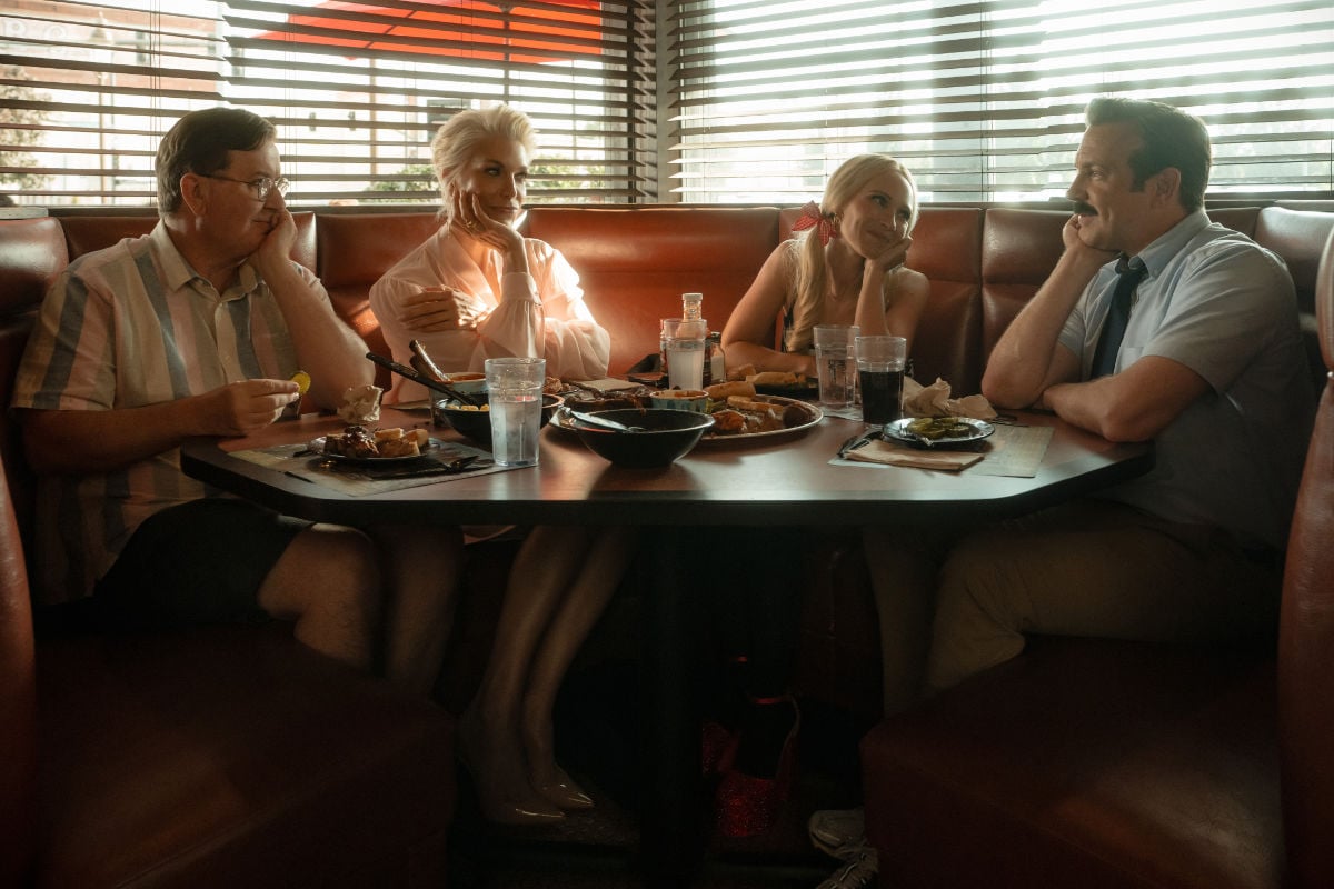 Jeremy Swift, Hannah Waddingham, Juno Temple and Jason Sudeikis