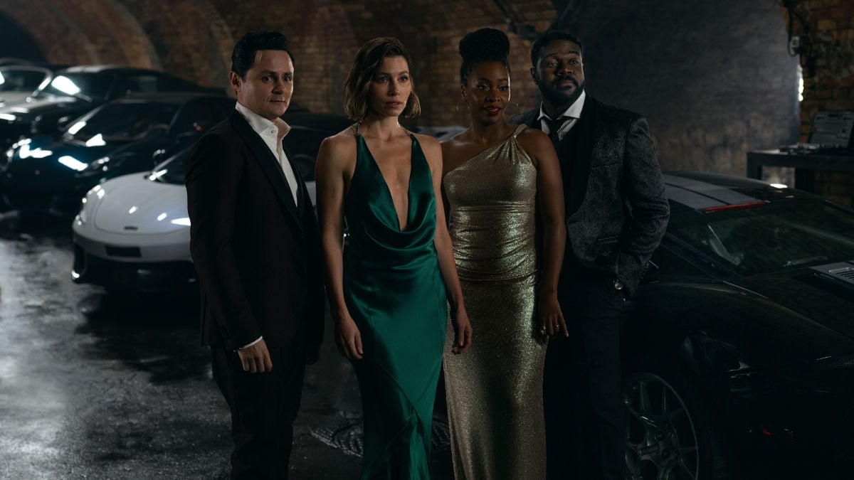 Arturo Castro, Jessica Biel, Teyonah Parris and Sam Richardson