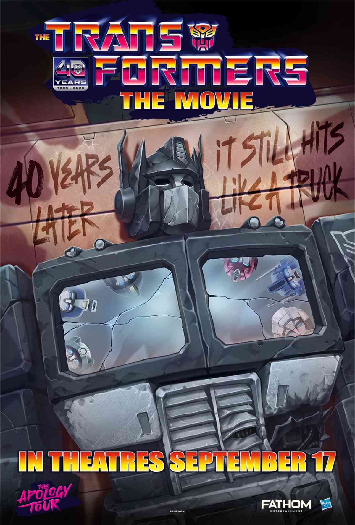 The Transformers: The Movie 40th Anniversary poster
