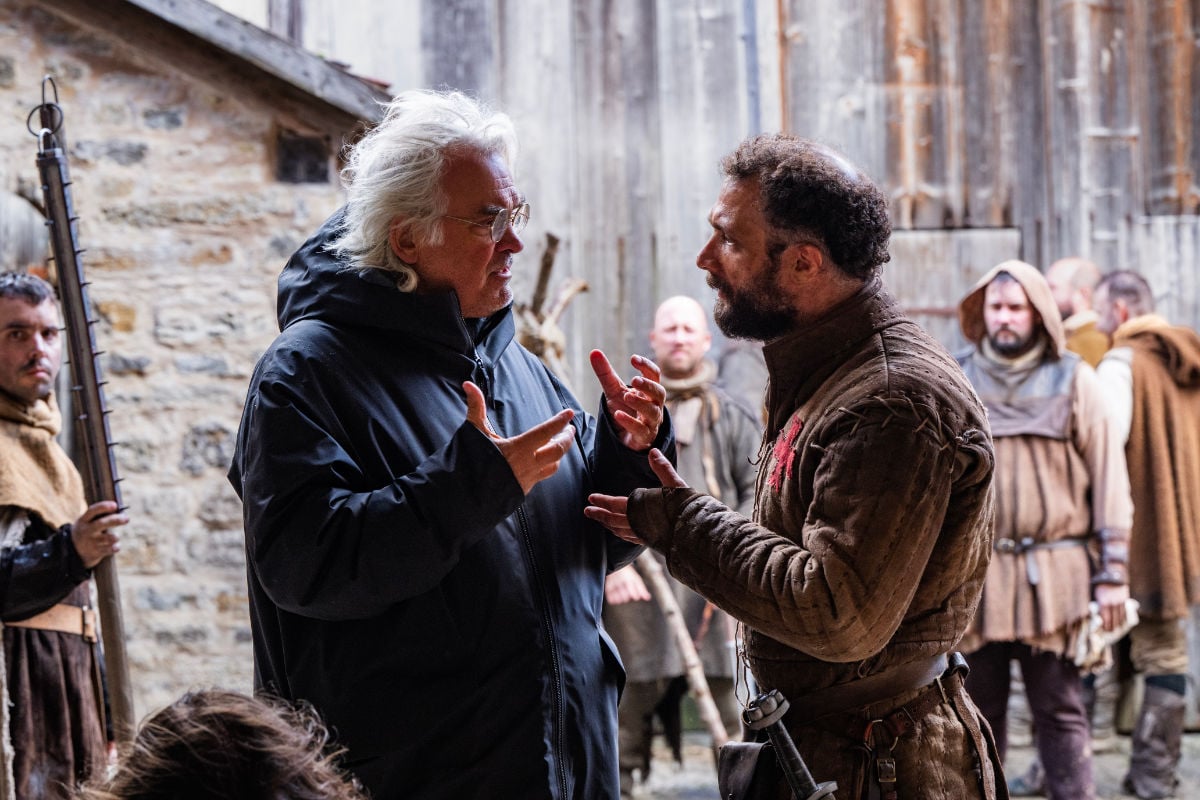 Director Paul Greengrass and actor Cosmo Jarvis