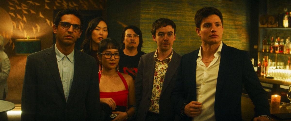 Karan Soni as Nishad Singh, Madison Hu as Constance Wang, Naomi Okada as Claire Watanabe, Eugene Young as Gary Wang, Alex Lawther as Sam Trabucco, Matt Rife as Ryan Salame
