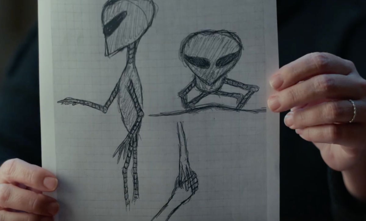 Alien drawings or sketches