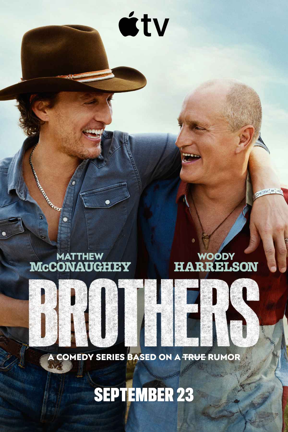 Matthew McConaughey and Woody Harrelson in the Brothers key art