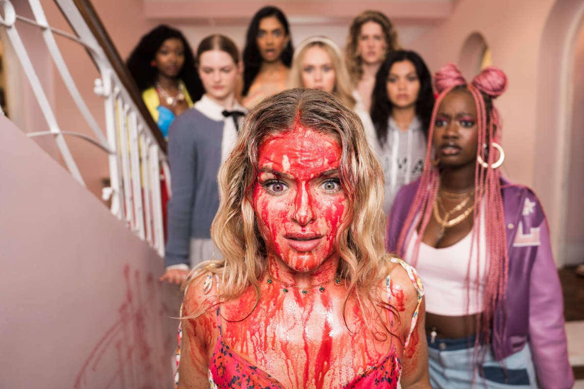 Gemma French L-R: Kealeboga Masango, Jessie Diepeveen, Atara Jawahir, Brec Bassinger, Alyssa Dionne, Siena Agudong, Aliyah's Interlude