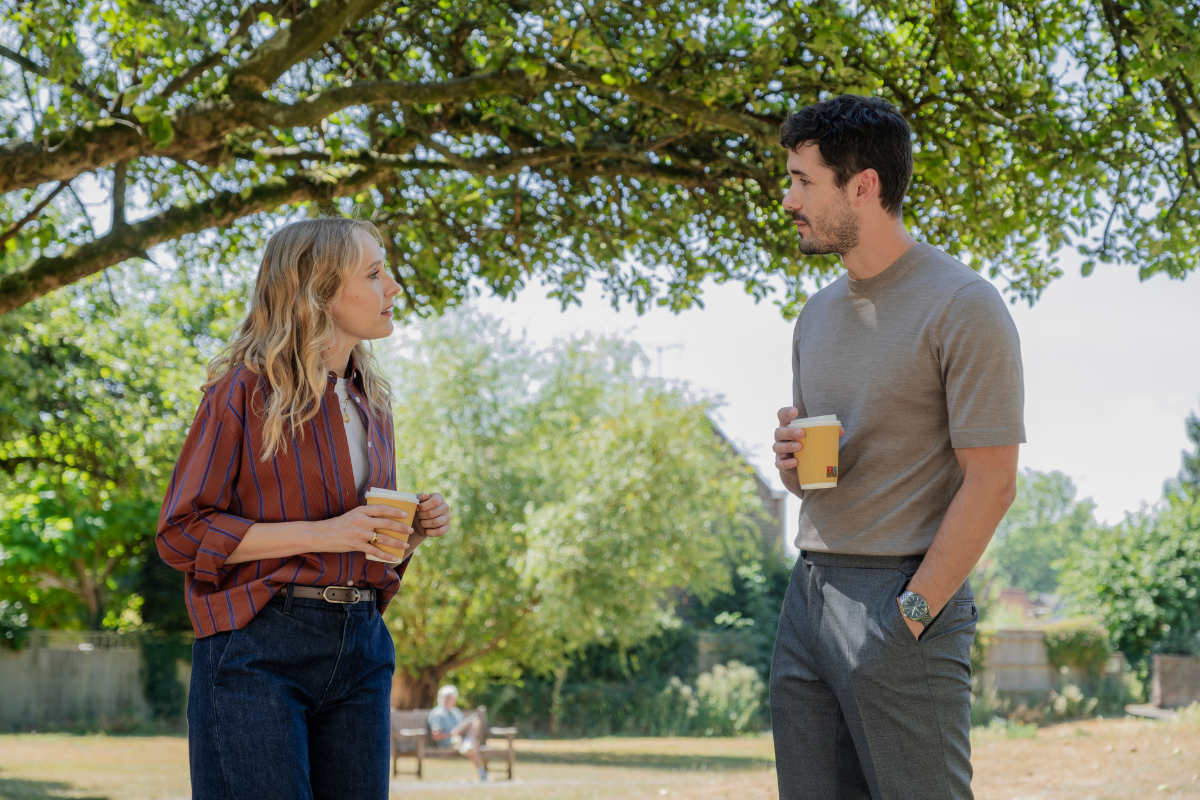 Rose Ayling-Ellis (Alison Brooks) and Jonah Hauer-King (Daniel Henshaw) in Code of Silence Season Two