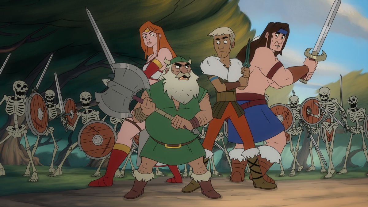 Lisa Gilroy voices Tyris Flare, Matthew Rhys voices Gilius Thunderhead, Danny Pudi voices Hampton Squib, and Liam McIntyre voices Ax Battler