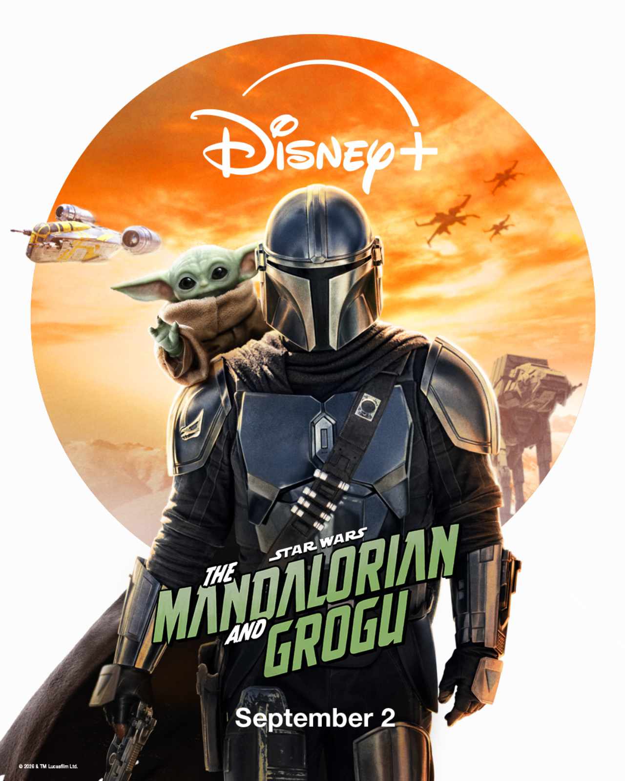 Star Wars: The Mandalorian and Grogu Disney+ poster