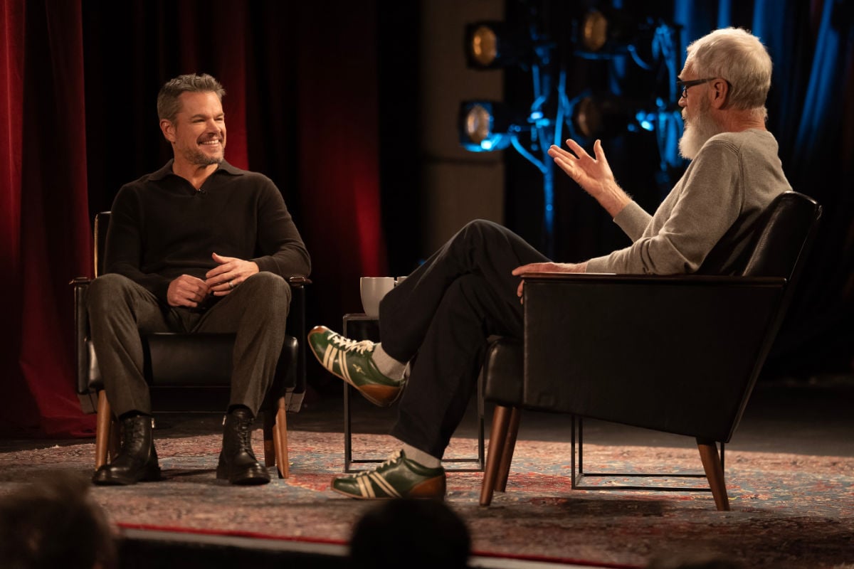 Matt Damon and David Letterman