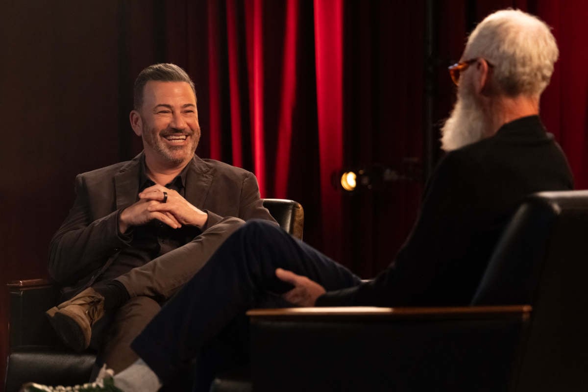 Jimmy Kimmel and David Letterman