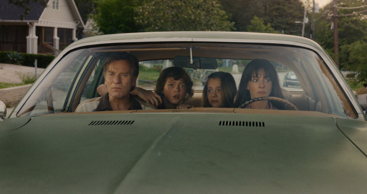 EWAN McGREGOR as Greg Platt, CHRISTIAN CONVERY as Brian Platt, MAISY STELLA as Audrey Platt and ANNE HATAHAWAY as Denise Platt