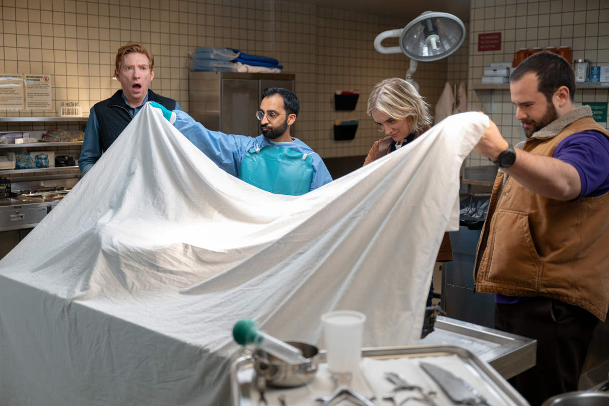 Domhnall Gleeson as Ned, Chelsea Frei as Mare, Eric Rahill as Travis