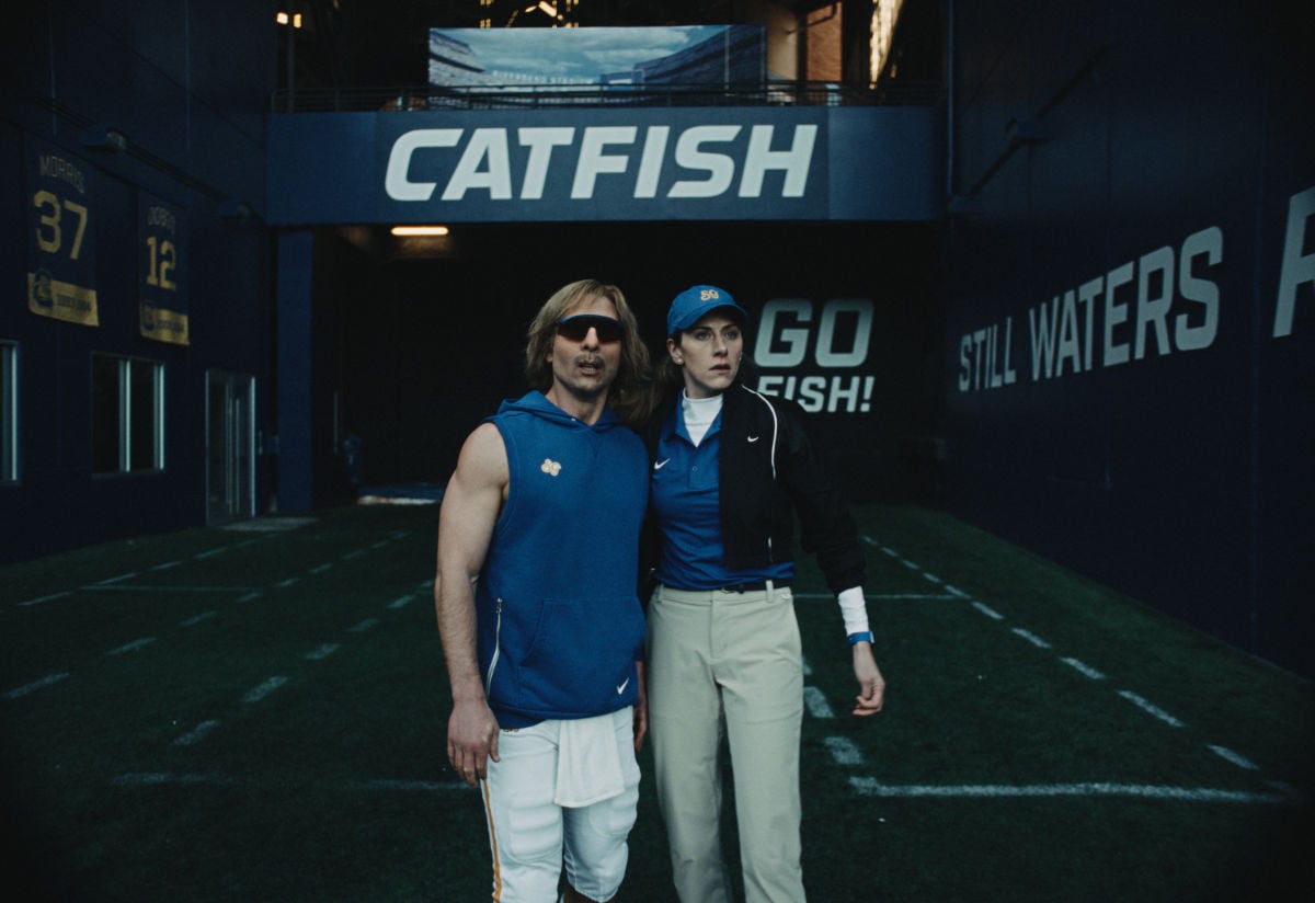 Glen Powell and Perry Mattfeld