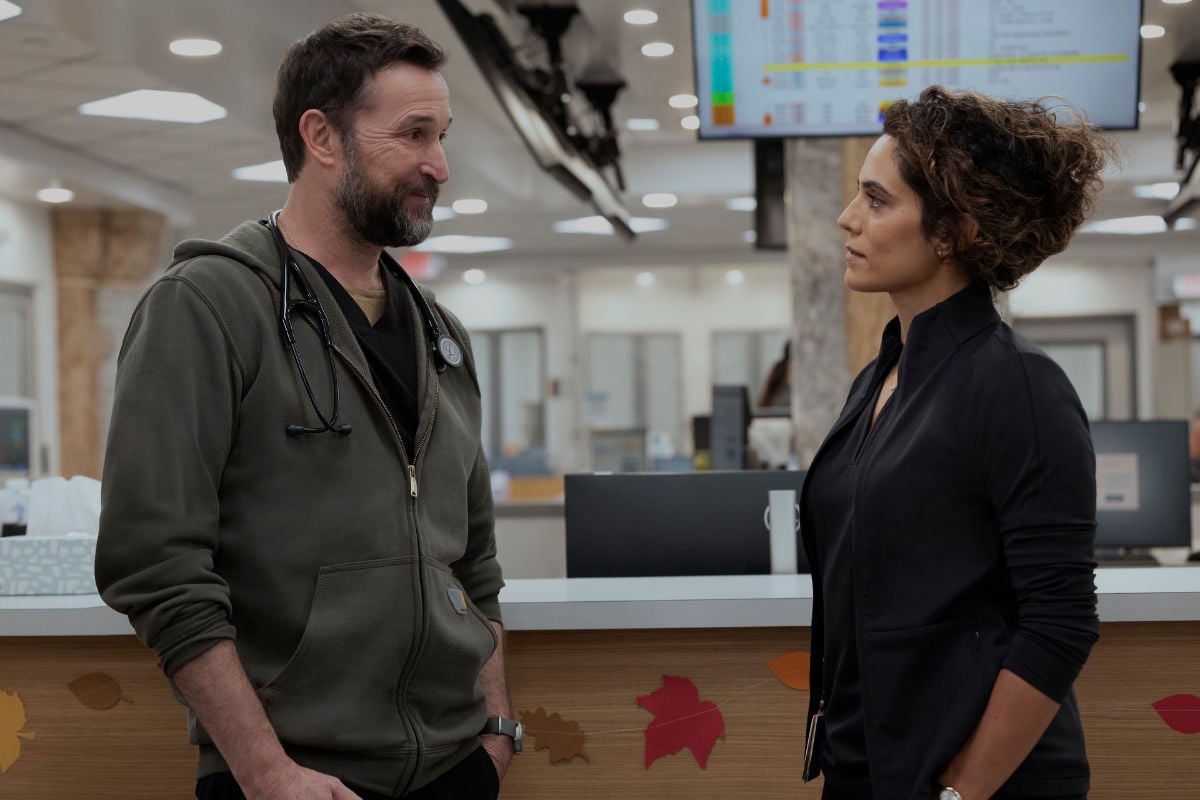 Noah Wyle and Sepideh Moafi in The Pitt Season 3