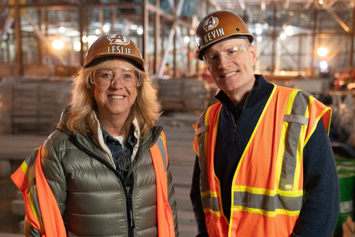 Leslie Iwerks and Kevin Feige