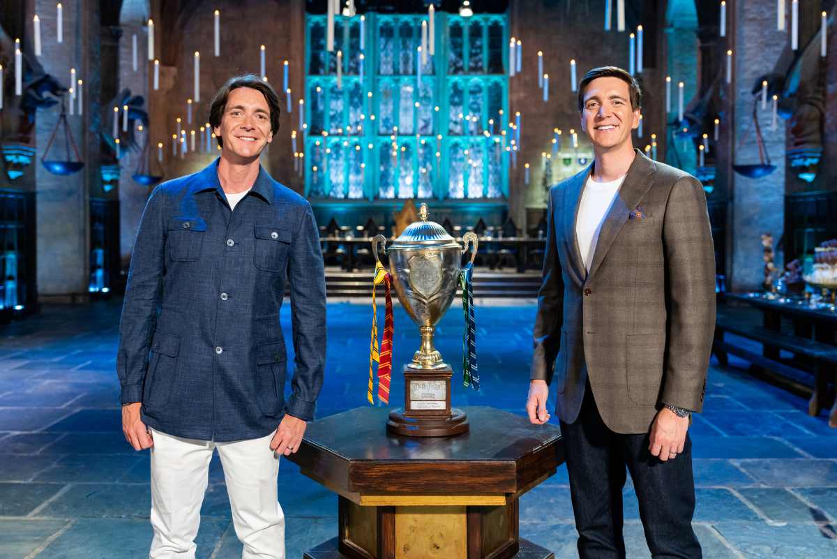 Hosts James and Oliver Phelps
