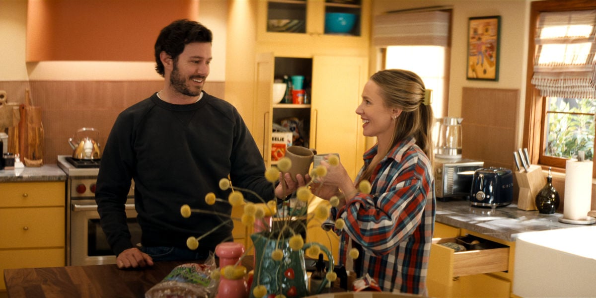 Adam Brody as Noah and Kristen Bell as Joanne in Nobody Wants This Season Three