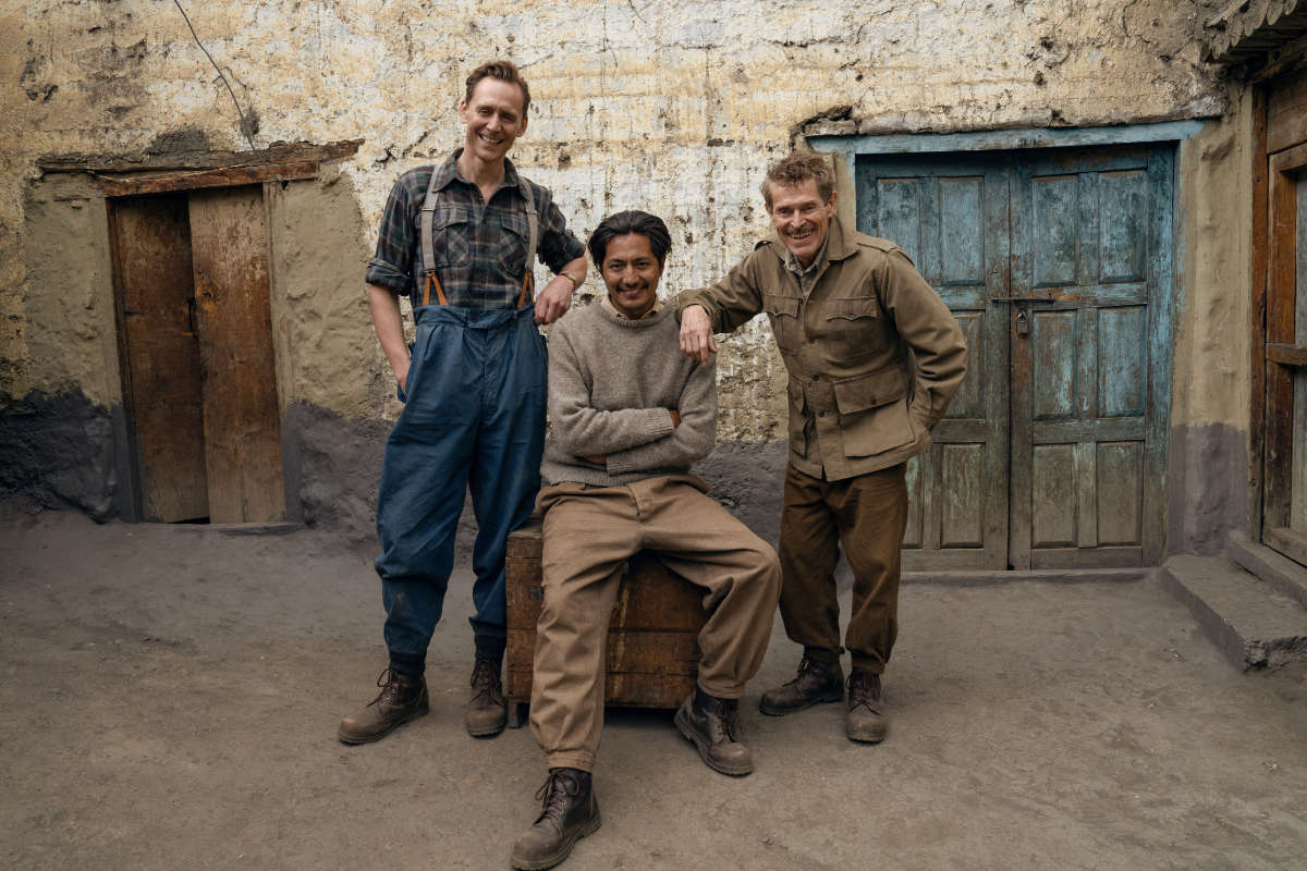 Tom Hiddleston, Genden Phuntsok and Willem Dafoe