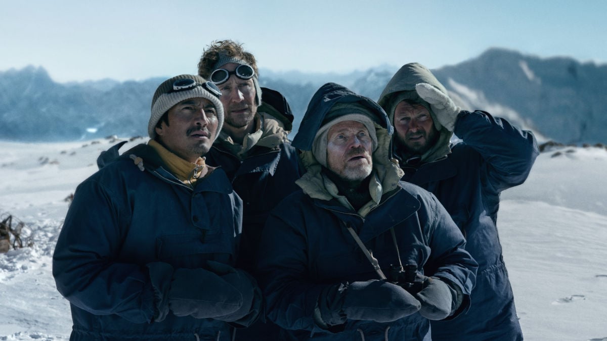 Genden Phuntsok, Tom Hiddleston, Willem Dafoe and Benjamin Hoetjes