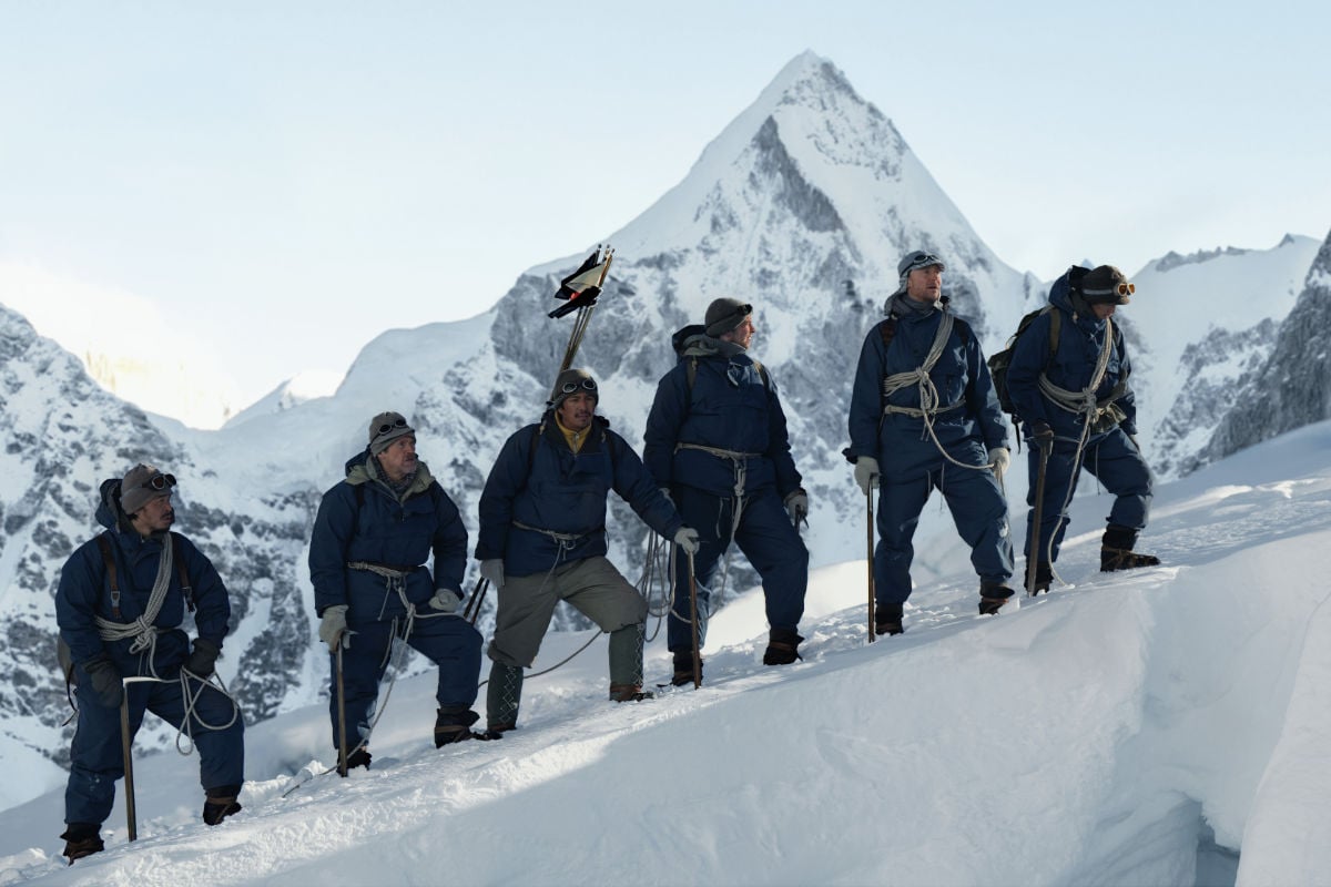 Tenzin Dalha, Willem Dafoe, Genden Phuntsok, Harry Greenwood, Tom Hiddleston and Pasang Arya Sherpa