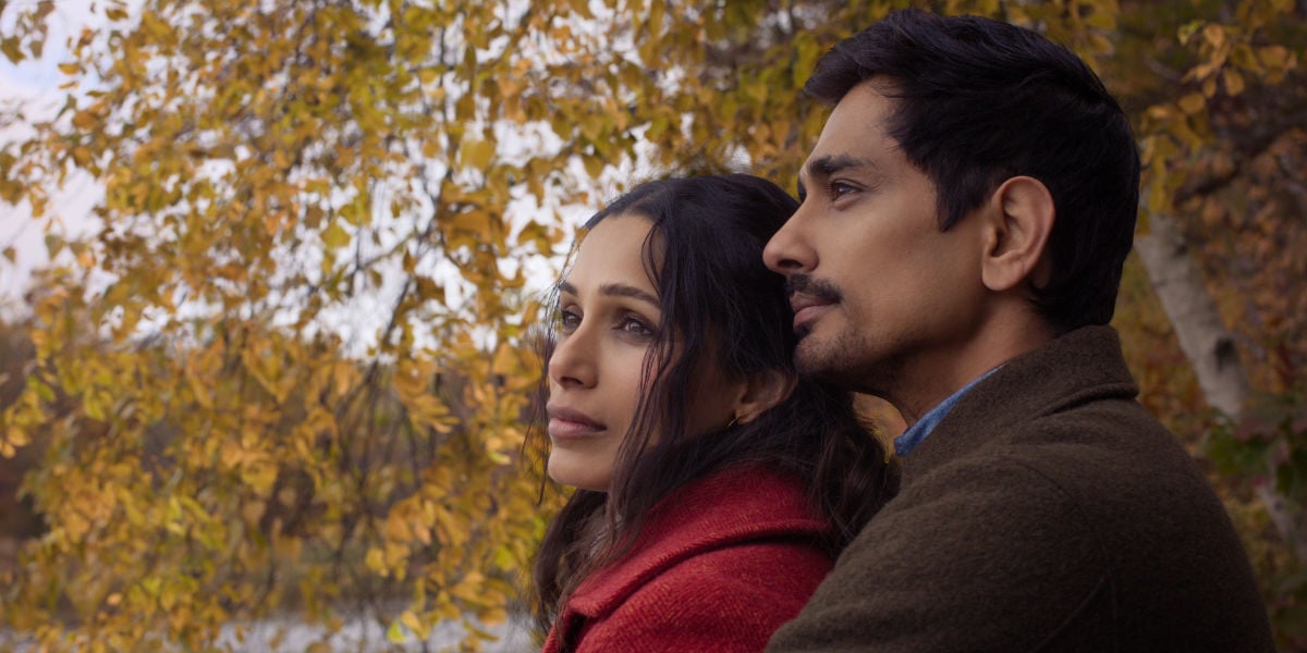 Freida Pinto as Parul and Siddharth Suryanarayan as Amit in Unaccustomed Earth