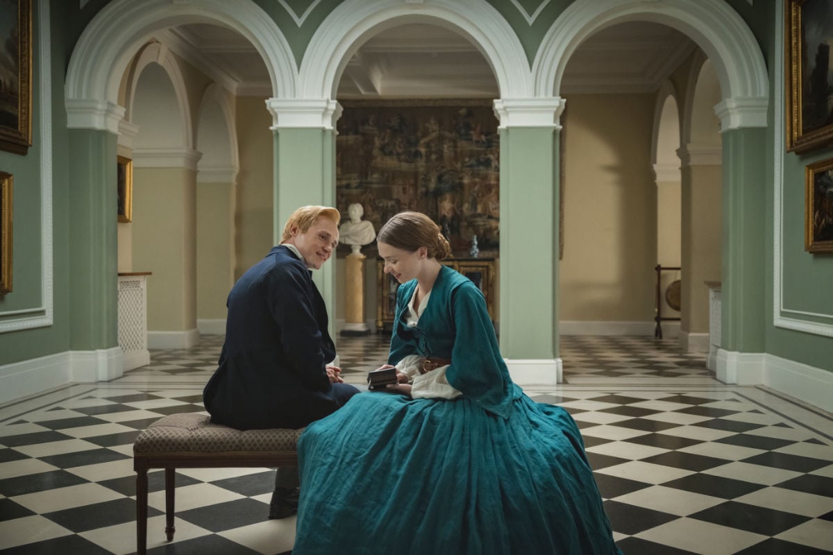 Ben Hardy (Francis Fry) and Jessica Barden (Maria Cadbury)