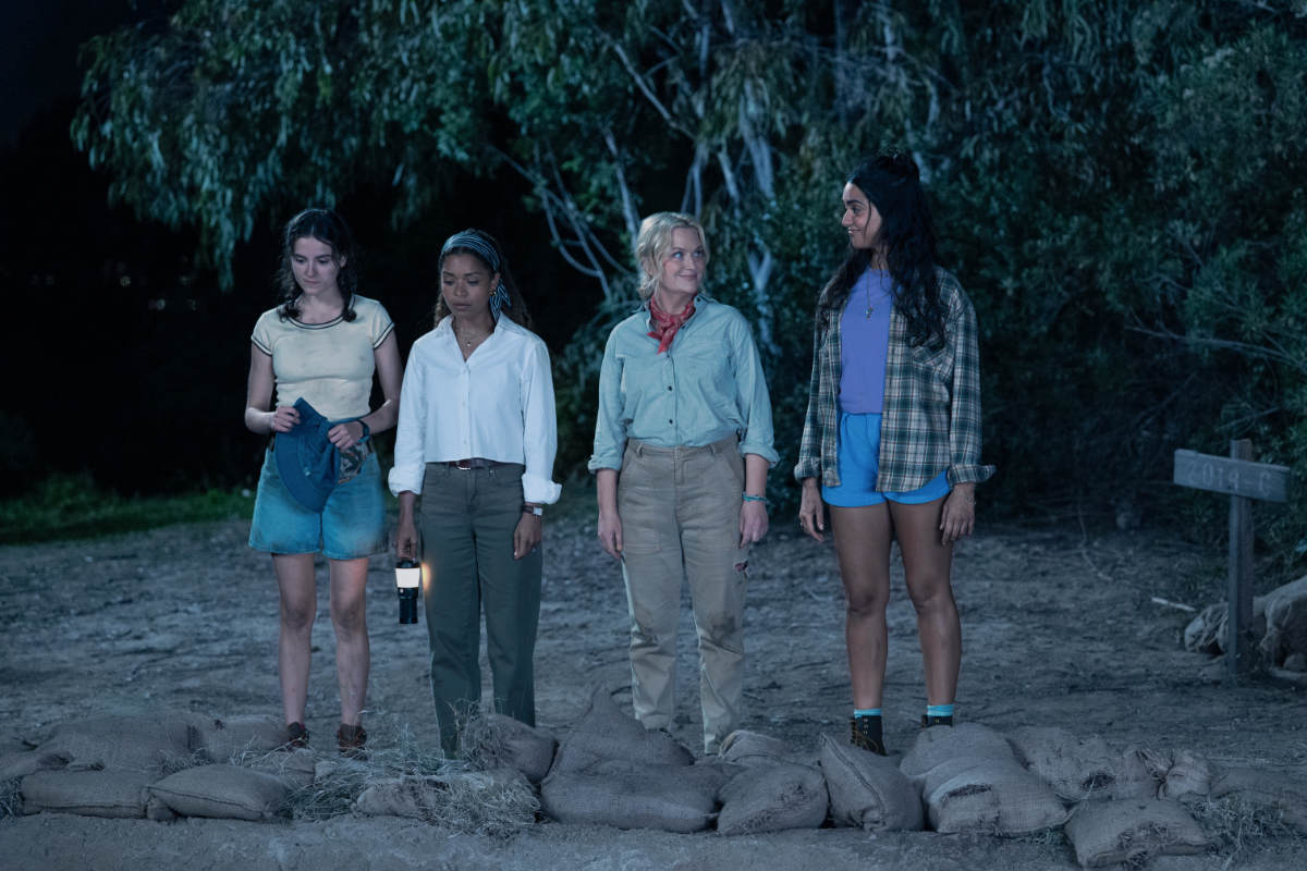Fina Strazza as Patty, Antonia Thomas as Clare, Amy Poehler as Elise, Geraldine Viswanathan as Dylan