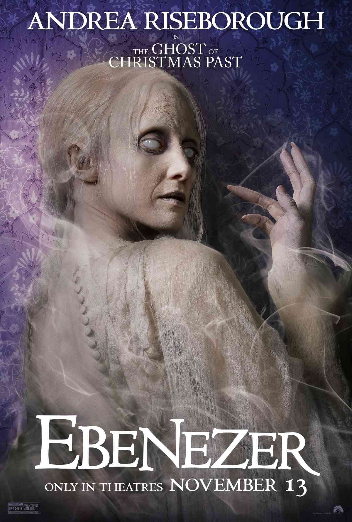 Andrea Riseborough as the Ghost of Christmas Past