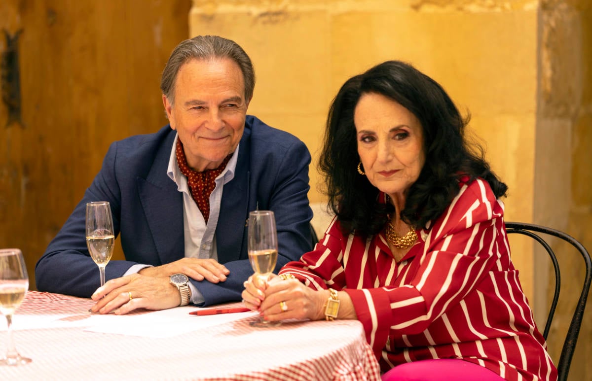 Brian Capron and Lesley Joseph in The Madame Blanc Mysteries Season 5